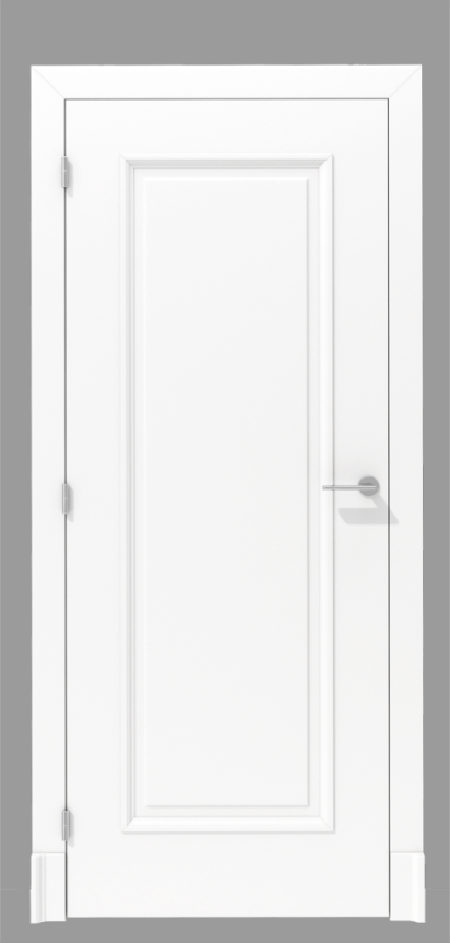 Klasyczne drzwi wewnętrzne z nakładaną ramką i profilowaną ościeżnicą – model K06