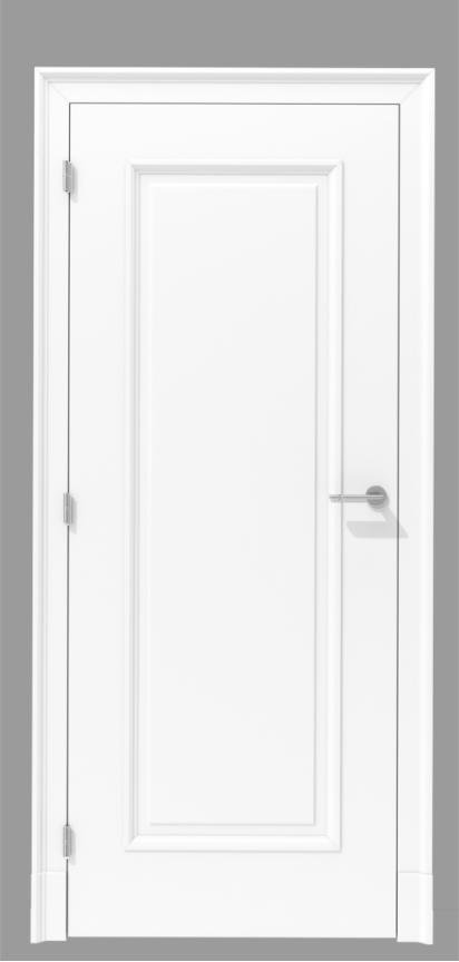 Klasyczne drzwi wewnętrzne z nakładaną ramką i profilowaną ościeżnicą – model K06