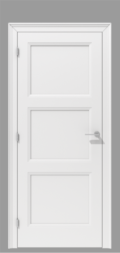 Klasyczne drzwi wewnętrzne z podziałem na trzy płyciny – model K07