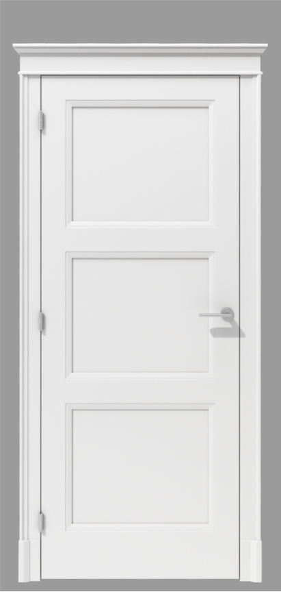 Klasyczne drzwi wewnętrzne z podziałem na trzy płyciny – model K07