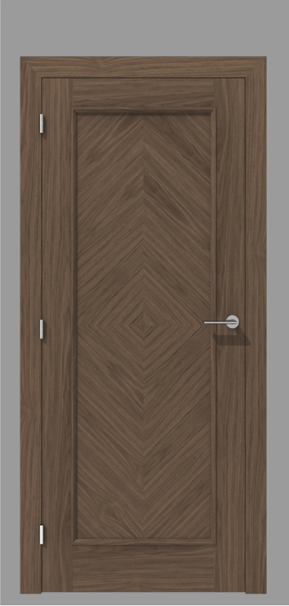 Klasyczne drzwi wewnętrzne fornirowane z rombowym układem forniru – model K17