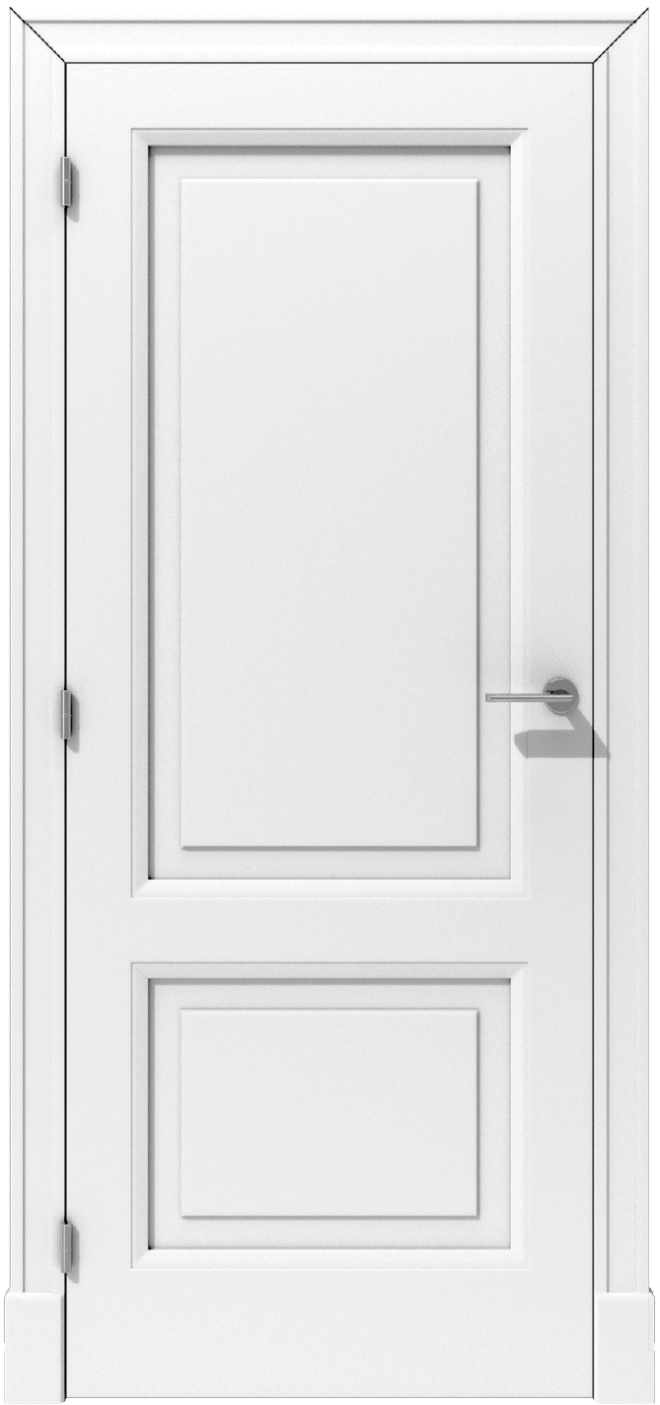 Klasyczne drzwi wewnętrzne z podziałem na dwie płyciny – model K05