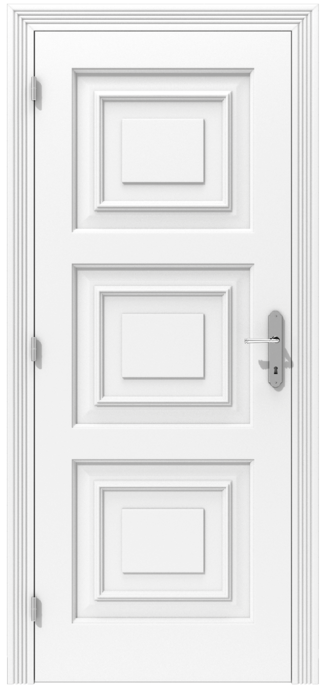 Klasyczne drzwi wewnętrzne z rozbudowaną płyciną – model K16