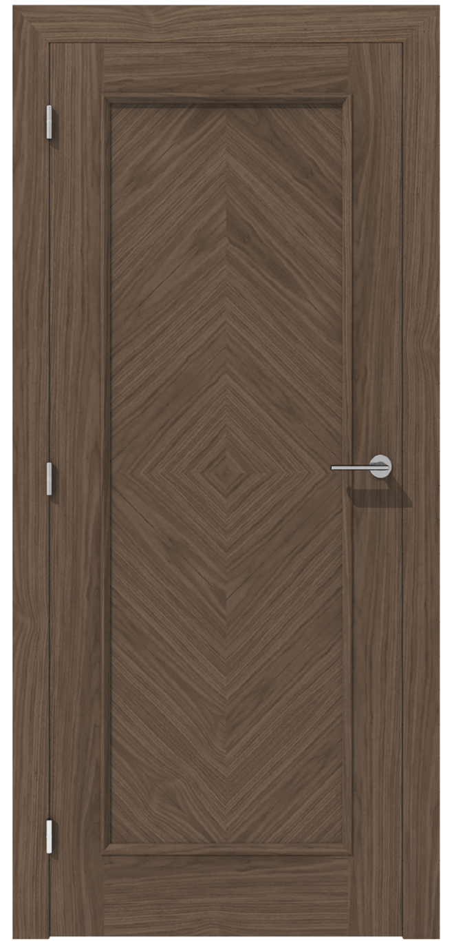 Klasyczne drzwi wewnętrzne fornirowane z rombowym układem forniru – model K17