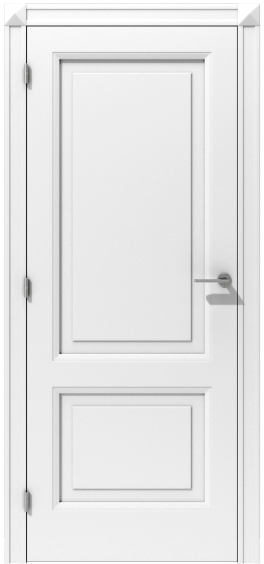 Klasyczne drzwi wewnętrzne z nakładaną ramką i profilowaną ościeżnicą – model K06