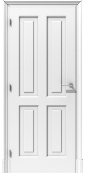 Klasyczne drzwi wewnętrzne z nakładaną ramką i profilowaną ościeżnicą – model K06