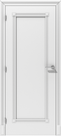 Klasyczne drzwi wewnętrzne z nakładaną ramką i profilowaną ościeżnicą – model K06