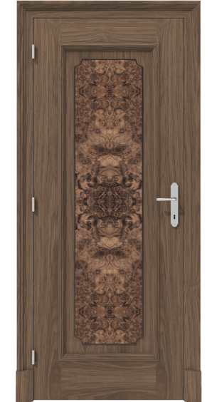 Klasyczne drzwi wewnętrzne z nakładaną ramką i profilowaną ościeżnicą – model K06