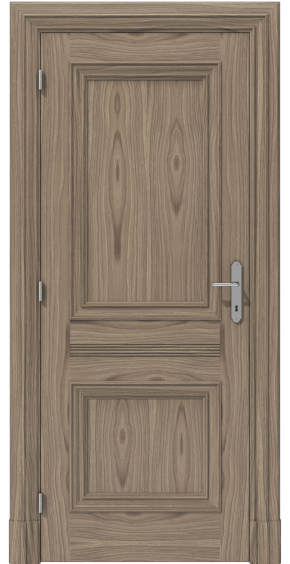 Klasyczne drzwi wewnętrzne z nakładaną ramką i profilowaną ościeżnicą – model K06